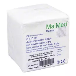 VLIESSTOFF-KOMPRESSEN nem steril 10x10 cm-es, 4-szeres, 100 db