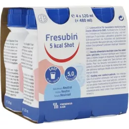 FRESUBIN 5 kcal SHOT Semleges oldat, 4X120 ml