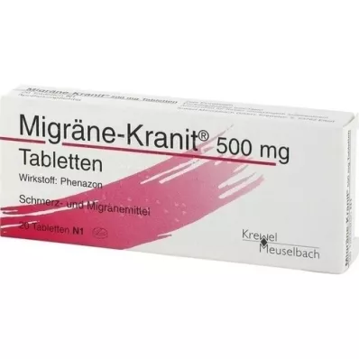 MIGRÄNE KRANIT 500 mg-os tabletta, 20 db