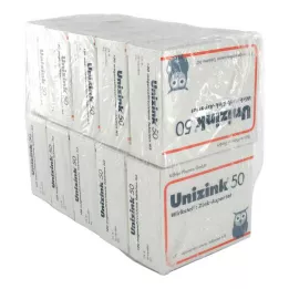 UNIZINK 50 bélsavmentes bevont tabletta, 10X100 db