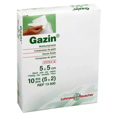 GAZIN Géz komp.5x5 cm steril 8x, 5X2 db