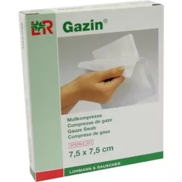 GAZIN 7,5x7,5 cm-es steril géz 8x, 5X2 db