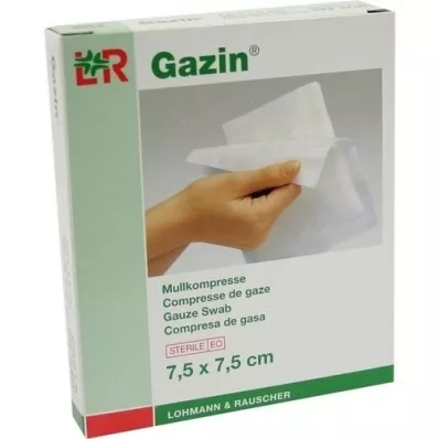 GAZIN 7,5x7,5 cm-es steril géz 8x, 5X2 db