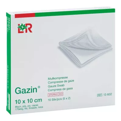 GAZIN 10x10 cm-es steril géz 8x, 5X2 db