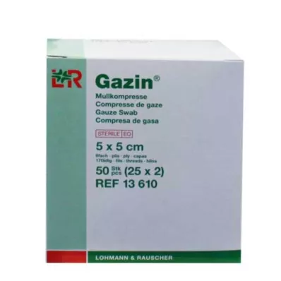 GAZIN Géz komp.5x5 cm steril 8x, 25X2 db