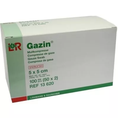 GAZIN Géz komp.5x5 cm steril 8x, 50X2 db