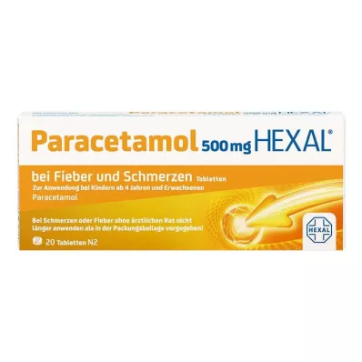 PARACETAMOL 500 mg HEXAL lázra és fájdalomra Tab, 20 db