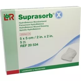 SUPRASORB X HydroBalance sebkötszer 5x5 cm, 5 db