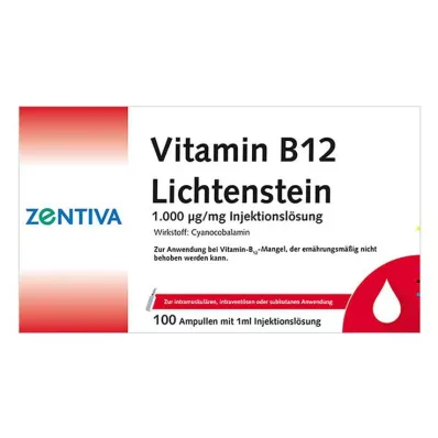 VITAMIN B12 1,000 μg Lichtenstein Ampullák, 100X1 ml
