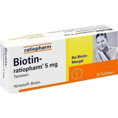 BIOTIN-RATIOPHARM 5 mg-os tabletta, 30 db