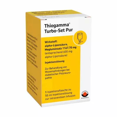 Thiogamma Turbo Set Pur injekciós üvegek, 50 ml