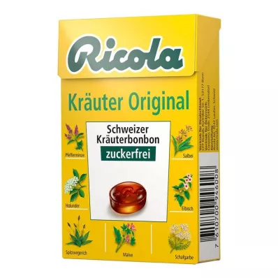 Ricola cukor nélkül doboz gyógynövényes édesség, 50 g