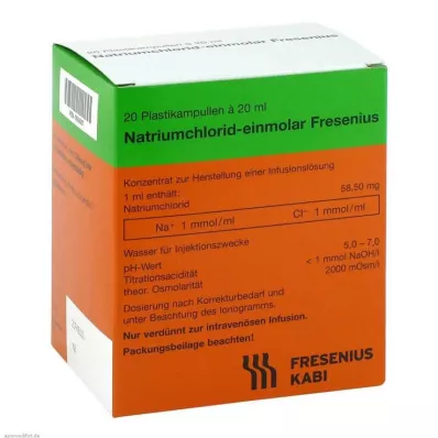 Sóoldat Fres.5,85%-os műanyag infúziós oldat koncentrátum, 20X20 ml