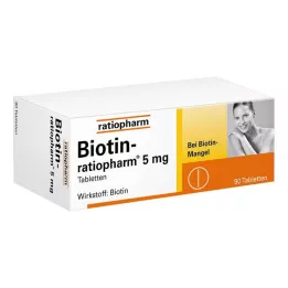 BIOTIN-RATIOPHARM 5 mg-os tabletta, 90 db
