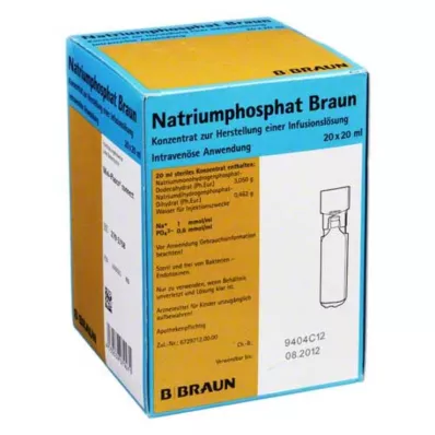 Nátrium-foszfát Braun Mpc infúziós oldat koncentrátum, 20x20 ml Nátrium-foszfát Braun Mpc infúziós oldat koncentrátum, 20x20 ml