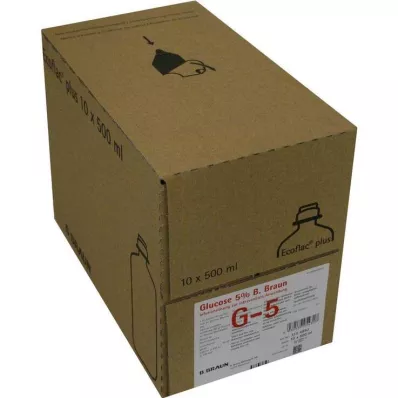 Glükóz 5% B.Braun Ecoflac P, 10X500 ml
