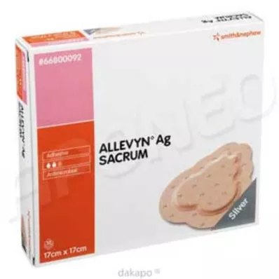 ALLEVYN Ag Sacrum 17x17 cm-es sebkötszer, 10 db