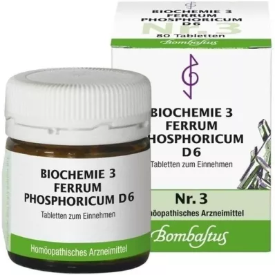 BIOCHEMIE 3 Ferrum phosphoricum D 6 tabletta, 80 db