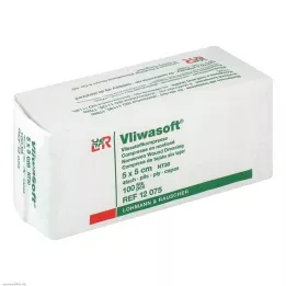 VLIWASOFT Nem szőtt borogatás 5x5 cm nem steril 4l., 100 db