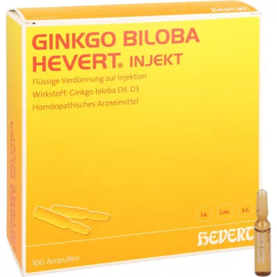 GINKGO BILOBA HEVERT Injekciós ampullák, 100 db