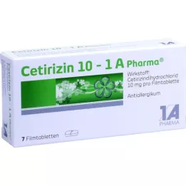 CETIRIZIN 10-1A Pharma filmtabletta, 7 db