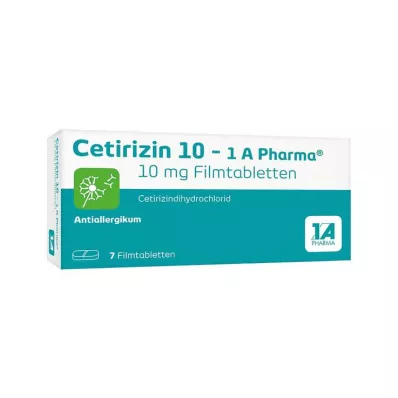 CETIRIZIN 10-1A Pharma filmtabletta, 7 db CETIRIZIN 10-1A Pharma filmtabletta, 7 db