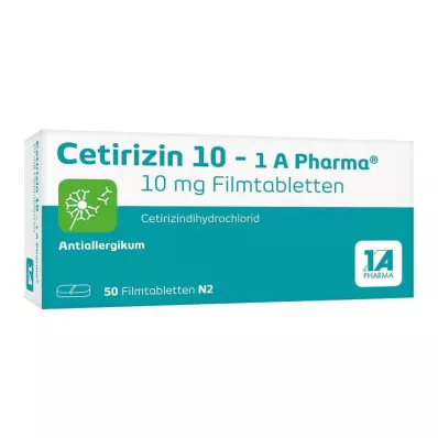 CETIRIZIN 10-1A Pharma filmtabletta, 50 db CETIRIZIN 10-1A Pharma filmtabletta, 50 db