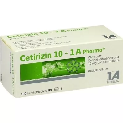 CETIRIZIN 10-1A Pharma filmtabletta, 100 db