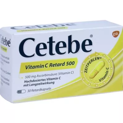 CETEBE C-vitamin lassan felszabaduló kapszula 500 mg, 30 db