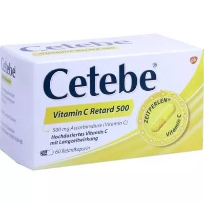 CETEBE C-vitamin lassan felszabaduló kapszula 500 mg, 60 db