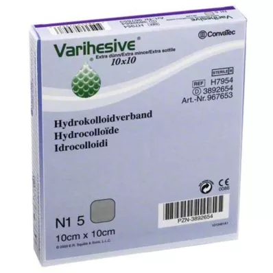VARIHESIVE extra vékony 10x10 cm HKV hidroaktív, 5 db