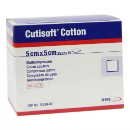 CUTISOFT Pamut Compr.5x5 cm steril 12x, 25X2 St