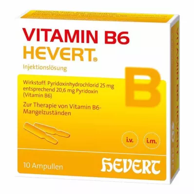 VITAMIN B6 HEVERT Ampullák, 10X2 ml VITAMIN B6 HEVERT Ampullák, 10X2 ml