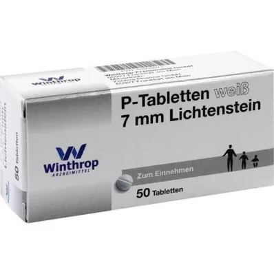 P TABLETTEN fehér 7 mm-es osztás, 50 db