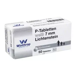 P TABLETTEN fehér 7 mm-es osztás, 50 db
