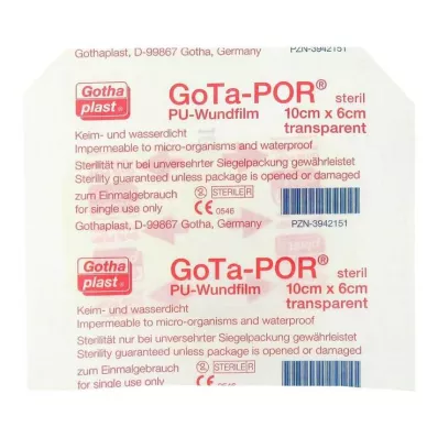 GOTA-POR PU Sebfólia 10x6 cm steril gipsz, 1 db
