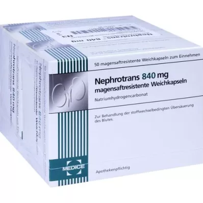 NEPHROTRANS 840 mg bélsavval bevont kapszula, 100 db