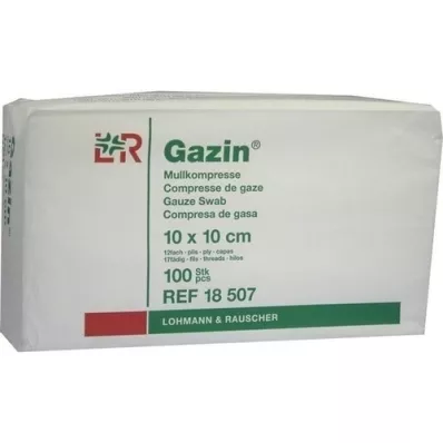 GAZIN 10x10 cm-es, nem steril, 12x op, 100 db