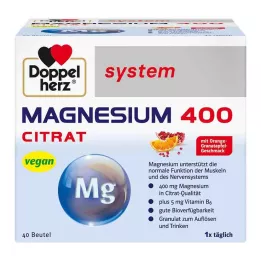 DOPPELHERZ Magnézium 400 Citrát rendszerű granulátum, 40 db
