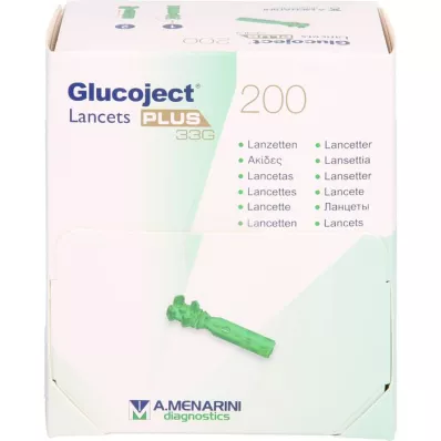 GLUCOJECT Lándzsák PLUS 33 G, 200 db