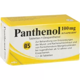 PANTHENOL 100 mg Jenapharm tabletta, 20 db
