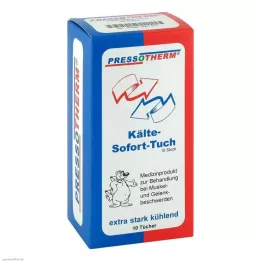 PRESSOTHERM Hideg instant törlőkendő, 10 db