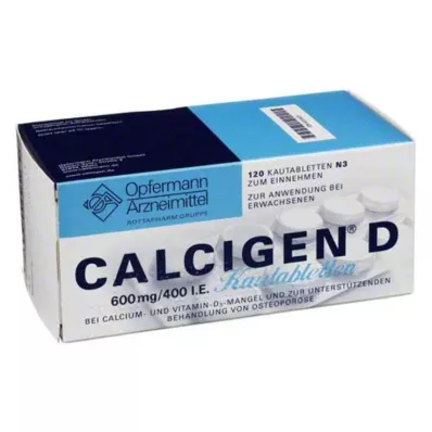 CALCIGEN D 600 mg/400 NE rágótabletta, 120 db