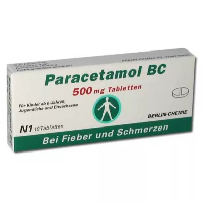 PARACETAMOL BC 500 mg-os tabletta, 10 db PARACETAMOL BC 500 mg-os tabletta, 10 db