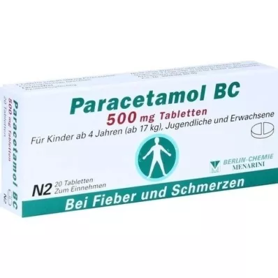 PARACETAMOL BC 500 mg-os tabletta, 20 db