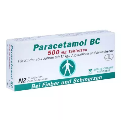 PARACETAMOL BC 500 mg-os tabletta, 20 db PARACETAMOL BC 500 mg-os tabletta, 20 db