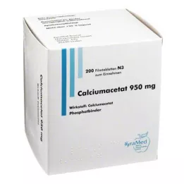CALCIUMACETAT 950 mg filmtabletta, 200 db