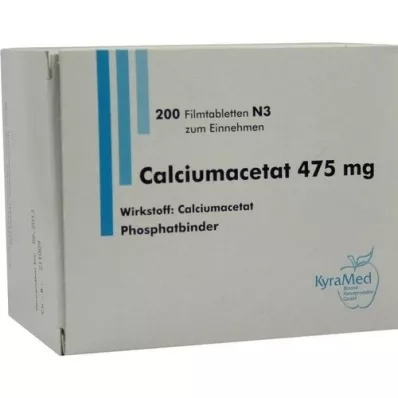 CALCIUMACETAT 475 mg filmtabletta, 200 db