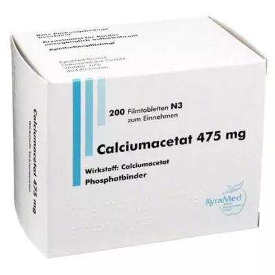 CALCIUMACETAT 475 mg filmtabletta, 200 db