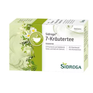 SIDROGA Wellness 7 gyógynövényes tea szűrőzacskó, 20X2.0 g